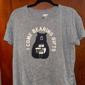 Old Navy Gray T-Shirt with Bear Graphic